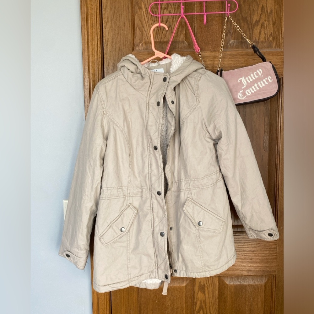 Sebby Beige Hooded coat